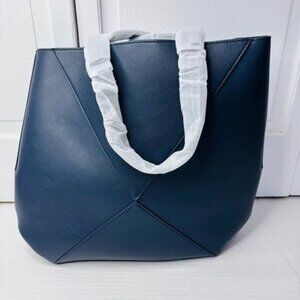 Walter Baker x Curateur Kate Tote in Navy Blue Vegan Leather Factory Sealed